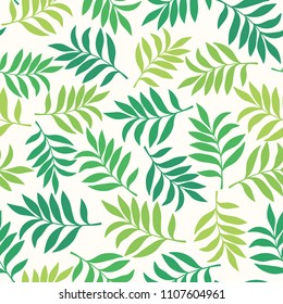 Tropical background with palm leaves. Seamless floral pattern. Summer vector illustration