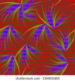 Tropical background - palm leaves seamless pattern.