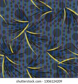 Tropical background - palm leaves seamless pattern.