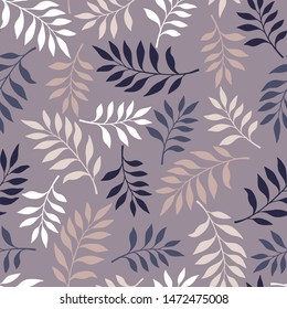 Tropical background with palm leaves. Seamless floral pattern. Summer vector illustration. Flat jungle print