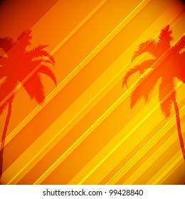 Tropical Background with Palm Trees - EPS10 Design