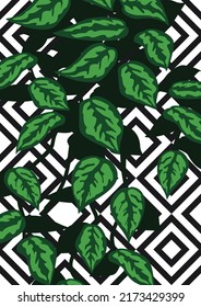 Tropical background pattern vector design