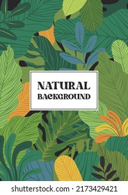 Tropical background pattern vector design