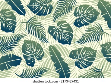 Tropical background pattern vector design