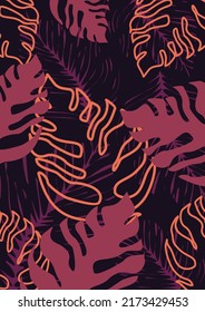 Tropical background pattern vector design