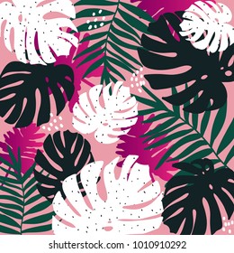 Tropical background. Perfect design for posters, cards, textile, web pages.