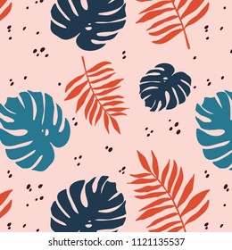 Tropical background. Perfect design for posters, cards, textile, web pages.