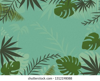 Tropical background with place for text, vector illustration
