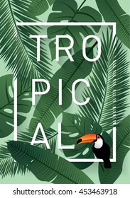 tropical background template vector/illustration