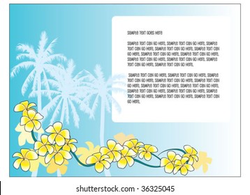 tropical background with text