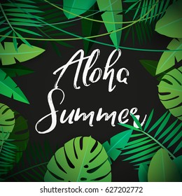 tropical background with text