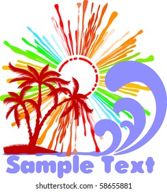 Tropical background. Vector