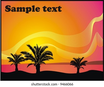 Tropical background. Vector.