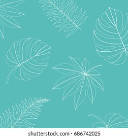 Tropical Background, Vector Illustration