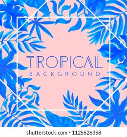 Tropical background: vector invitation to a beach party. Flyer design. Summer sale