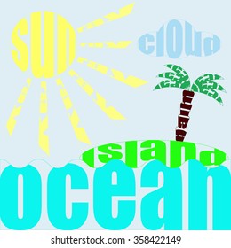 Tropical background of the words