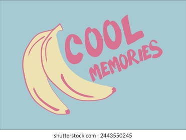 tropical banana fruit vector handdrawing