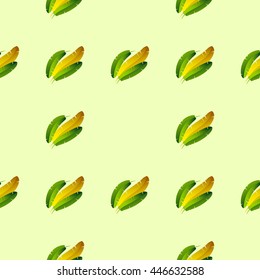 Tropical banana leafs pattern on light background