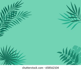 Tropical banner with place for text. vector illustration