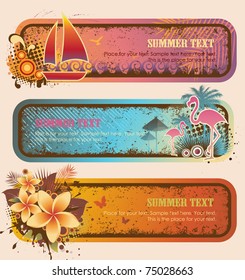 Tropische Banner-Set