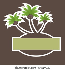 Tropical Beach Banner. vector illustration