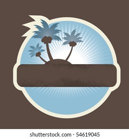 Tropical Beach Banner. vector illustration