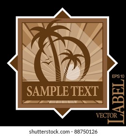 Tropical Beach Label