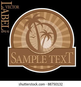Tropical Beach Label
