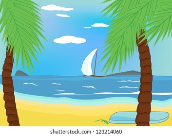 Tropical beach landscape