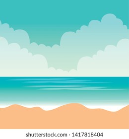 tropical beach with nature sea and sand
