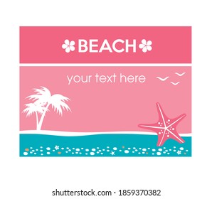 tropical beach ocrean advertisement poster design background
