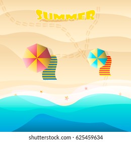 Tropical beach poster