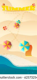 Tropical beach poster
