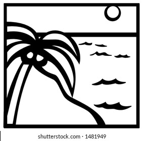 tropical beach scene