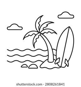 Tropical beach scene and