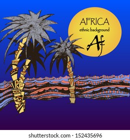 Tropical beach. Seashore. Vector art-illustration.