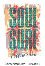 Tropical beach summer print with slogan for t-shirt graphic and other uses. Vector illustration