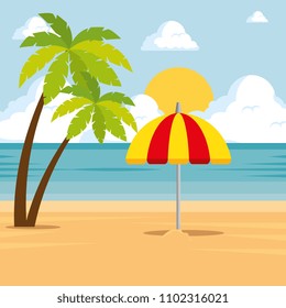 tropical beach summer scene
