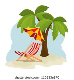 tropical beach summer scene