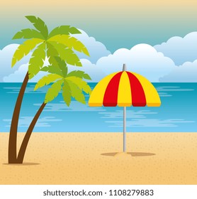 tropical beach summer scene