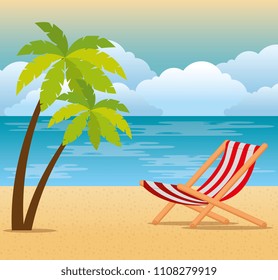 tropical beach summer scene