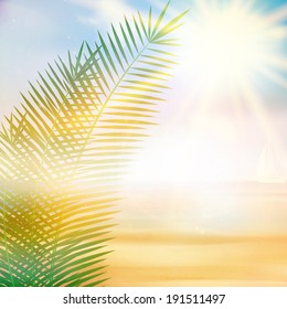 Tropical beach summer template. EPS10
