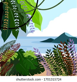 Tropical beach in summer time