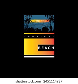 Tropical Beach summer vibe palm tree t shirt design