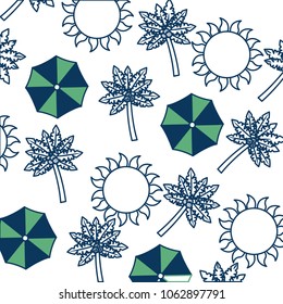 tropical beach vacations umbrela palm sun pattern