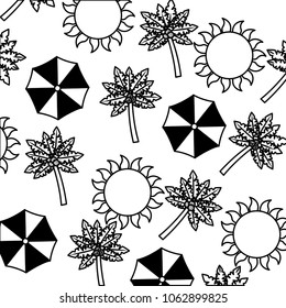 tropical beach vacations umbrela palm sun pattern