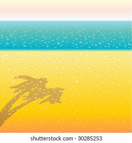 Tropical beach vector abstract background