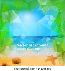 Tropical beach. Vector background.