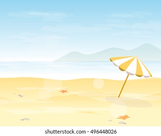 tropical beach vector illustration