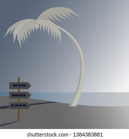 A Tropical  Beach view  Illustration 